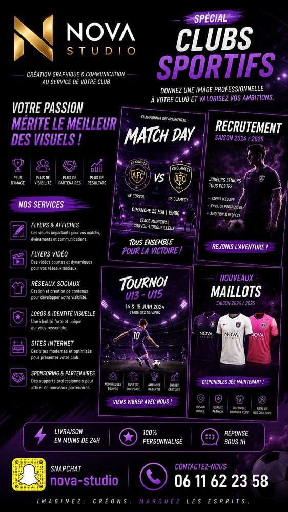 Visuel maillots club sportif